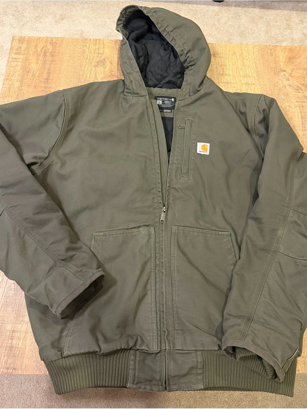 Carhartt Men's Quilt/Thermal-Lined Duck Active Jacket Size L Tall model 0J4479-M